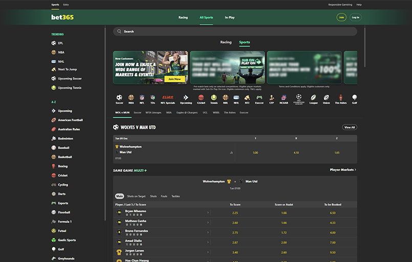 bet365 homepage