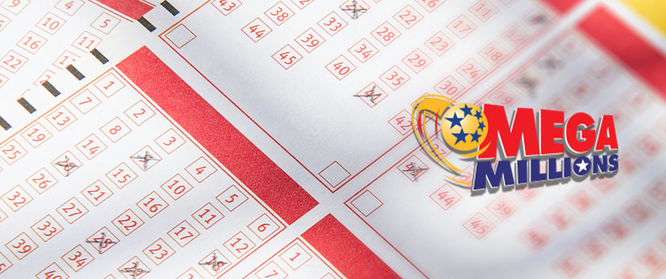 The uploaded image displays a close-up of a Mega Millions lottery ticket with several numbers marked in red. The background of the ticket shows a grid of numbers from 1 to 75, typically used for selecting numbers in the lottery draw. Overlaid on the right side of the ticket is the Mega Millions logo, featuring a gold-colored ball with stars and the text "Mega Millions" in bold, red and blue letters. This image represents the upcoming Mega Millions lottery game changes, including a price increase and larger jackpots.