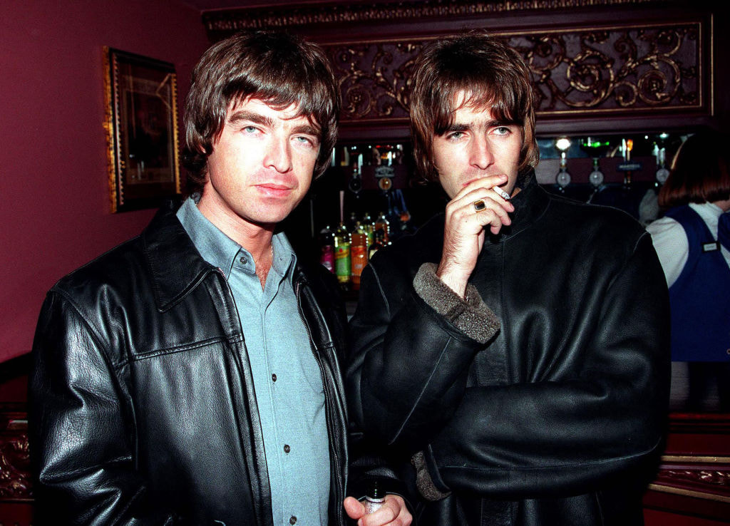 Oasis’ lead singer Liam Gallagher and brother Noal Gallagher pictured in 1995. 